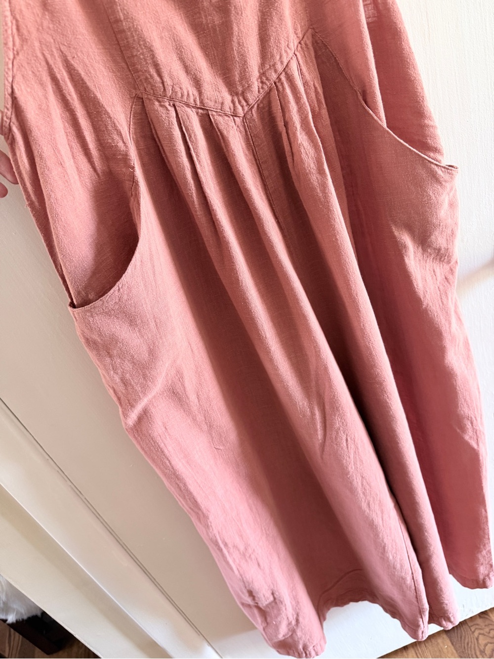 NATURAL LIFE Wide-Leg Linen-like Cotton Jumpsuit, Flowy Wide Leg, Small Medium - Picture 6 of 14